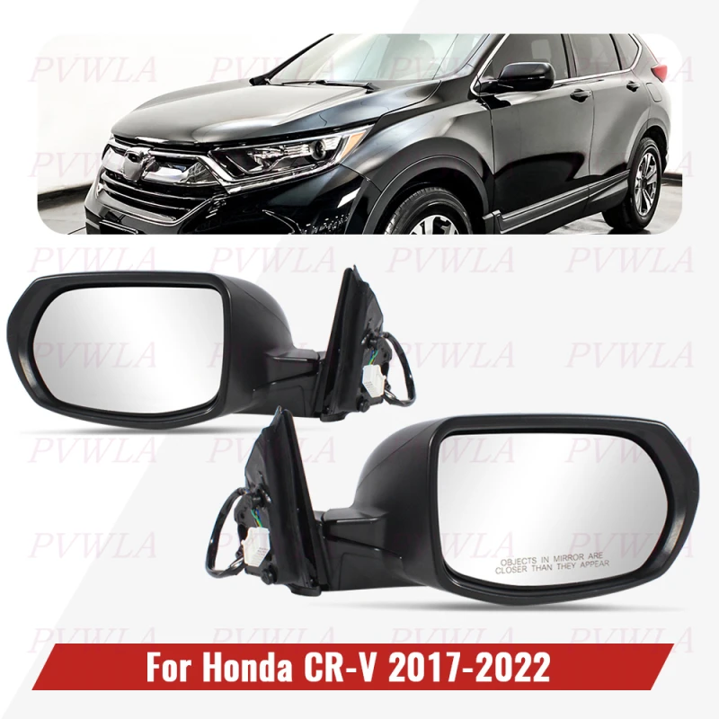 

5PIN Power Adjust Glossy Black Rear Mirror Assembly With Heating For Honda CR-V 2017 2018 2019 2020 2021 2022 Car Accessories