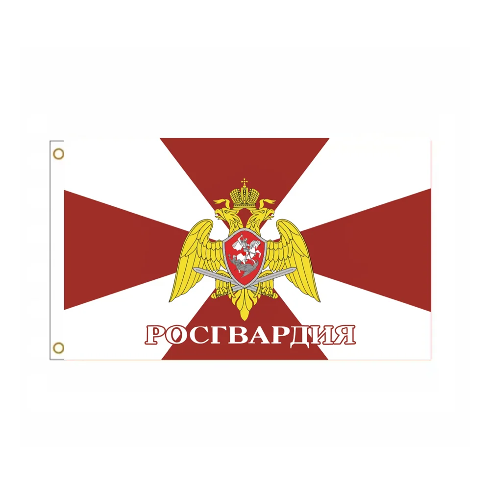 Red White Cross Banner 2x3ft 3x5ft Double Headed Eagle Crest Flag Text Indoor Outdoor Decor