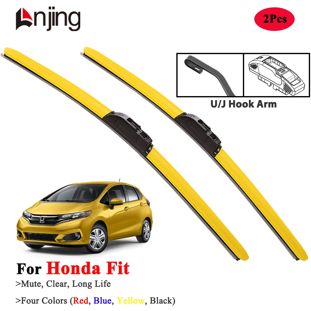 

LNJING Yellow Hybrid Wiper Blades For Honda Fit 2006-2020