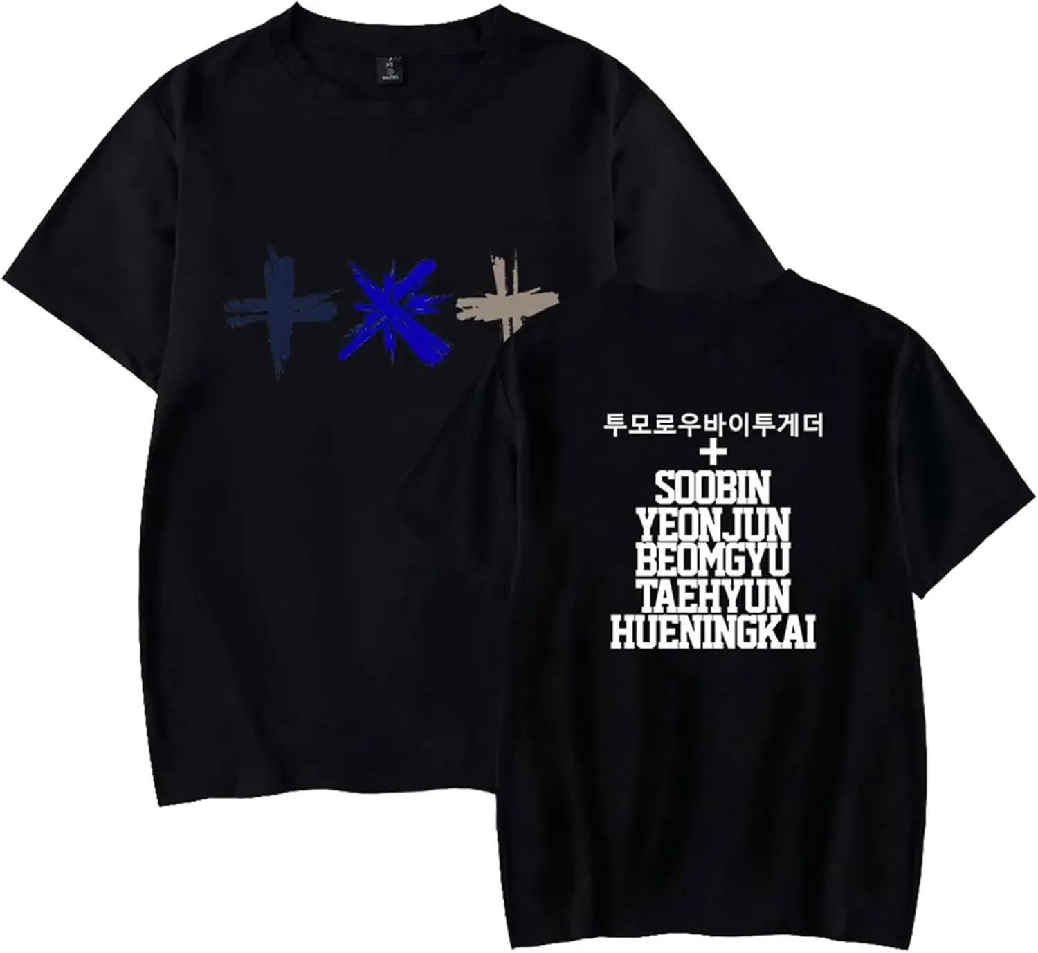 Kpop T-shirt TXT Tops With The New Album The Name Chapter Freefly Hueningkai Beomgyu Taehyun Soobin Yeonjun Same Clothing