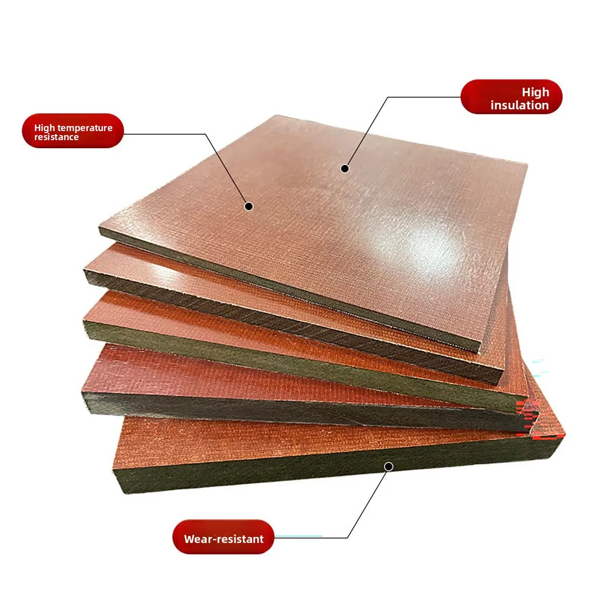 3025 Phenolic Fabric Laminated Board, Cloth Bakelite Textolite Sheet, Wearproof Insulation Panel Custom Cutting