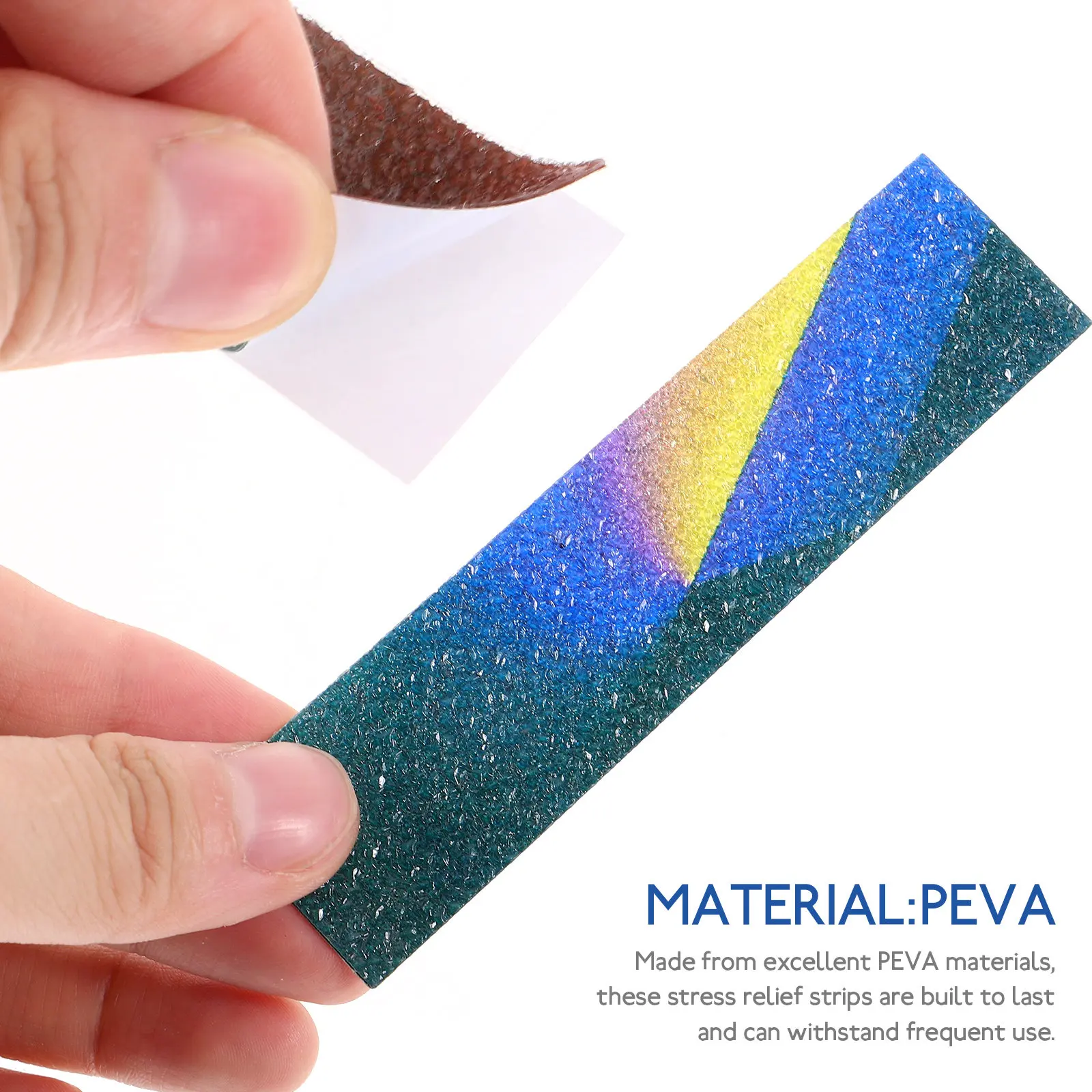 6Pcs Anxiety Sensory Strips Adhesive Textured Stickers Relief Anti-Anxiety Calming Decals for Phone Desk Use Portable
