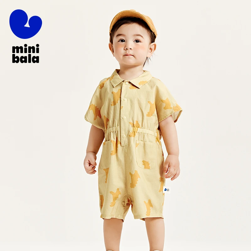 Mini Bala Crawling Suits Unisex Baby Cute Crawling Suits for 2024 Summer New