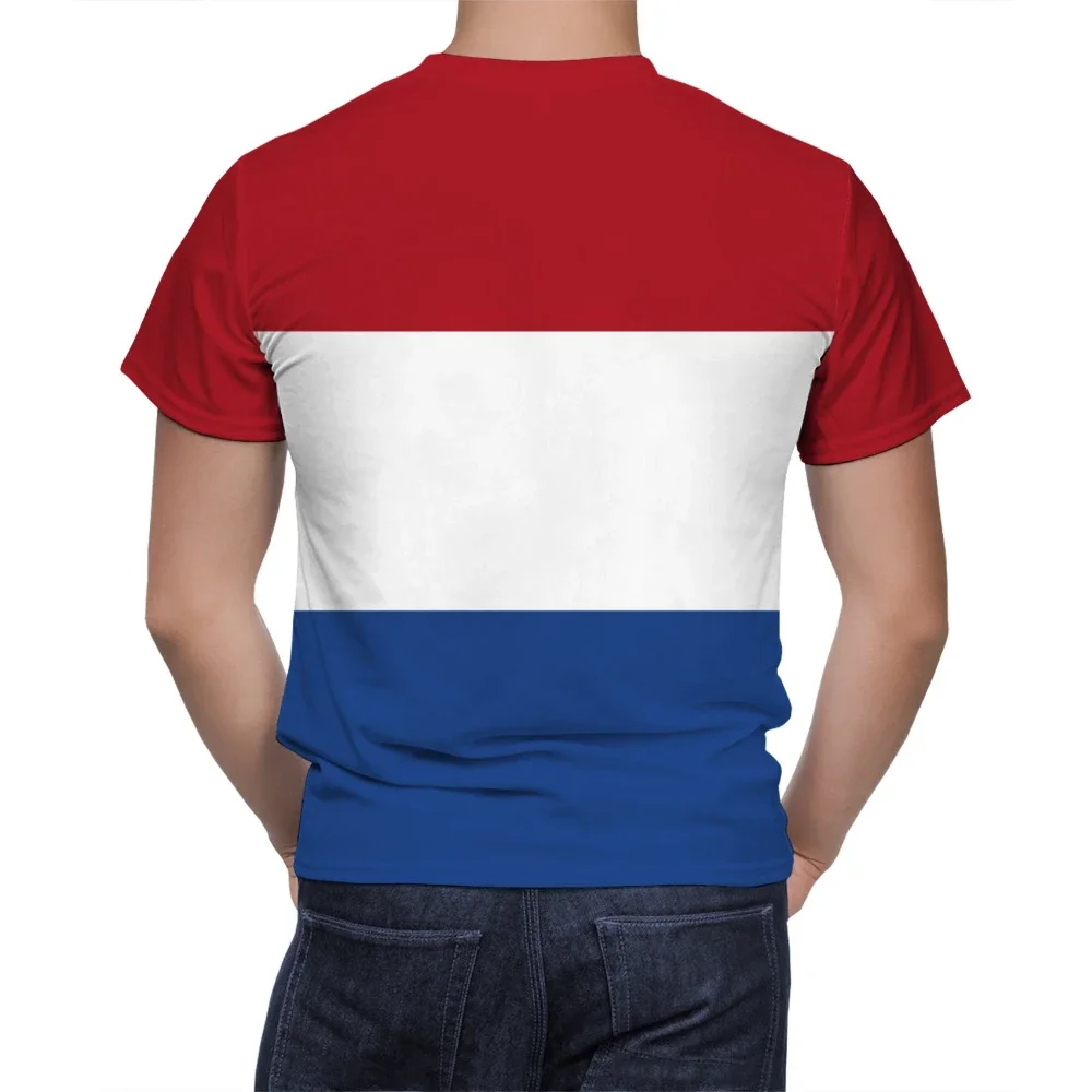 Men's 3D Netherlands Flag Print Fashionable Breathable Sports T-Shirt