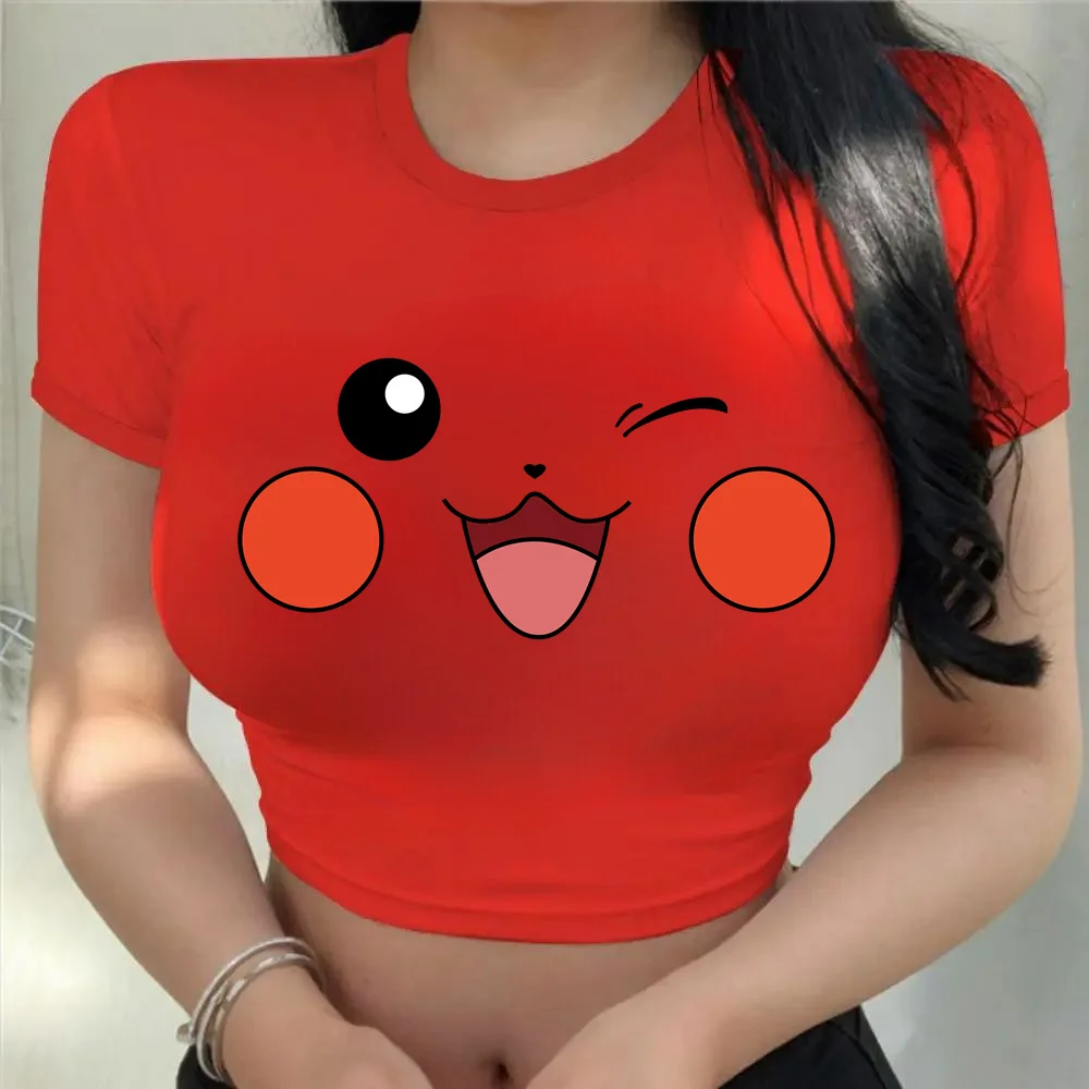 Camisetas de estilo coreano kawaii para mujer, Tops cortos, ropa de expresión linda, ropa de calle Punk, tops sexys dulces Emo para niñas