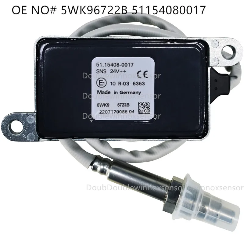 5WK96722B 51154080017 Nitrogen Oxide NOx Sensor For MAN Truck 24V 5WK9 6722B 51.15408-0017 51.15408-0008