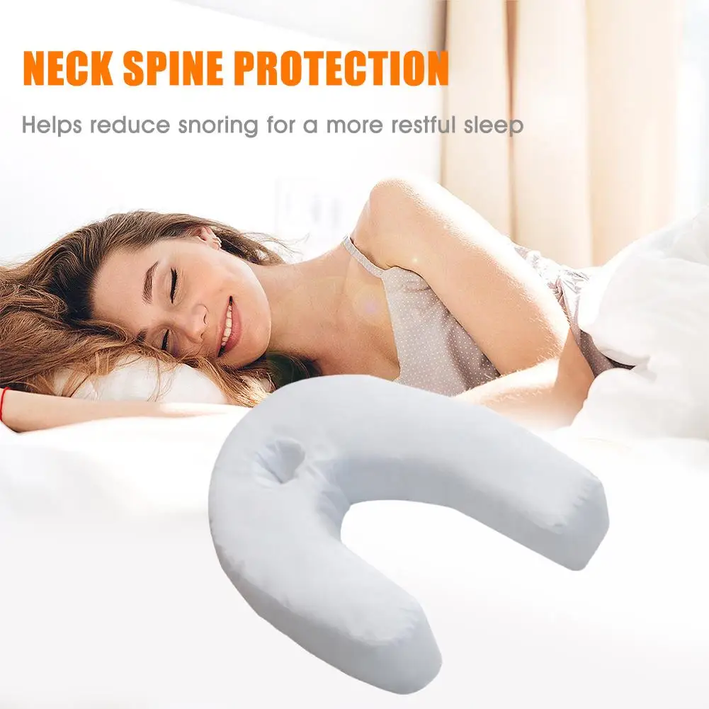 U-shaped Lumbar Side Sleeper Cushion Maternity Side Sleeper Pillow Pregnancy Pillow Support Pillows Hold Neck Spine Protection