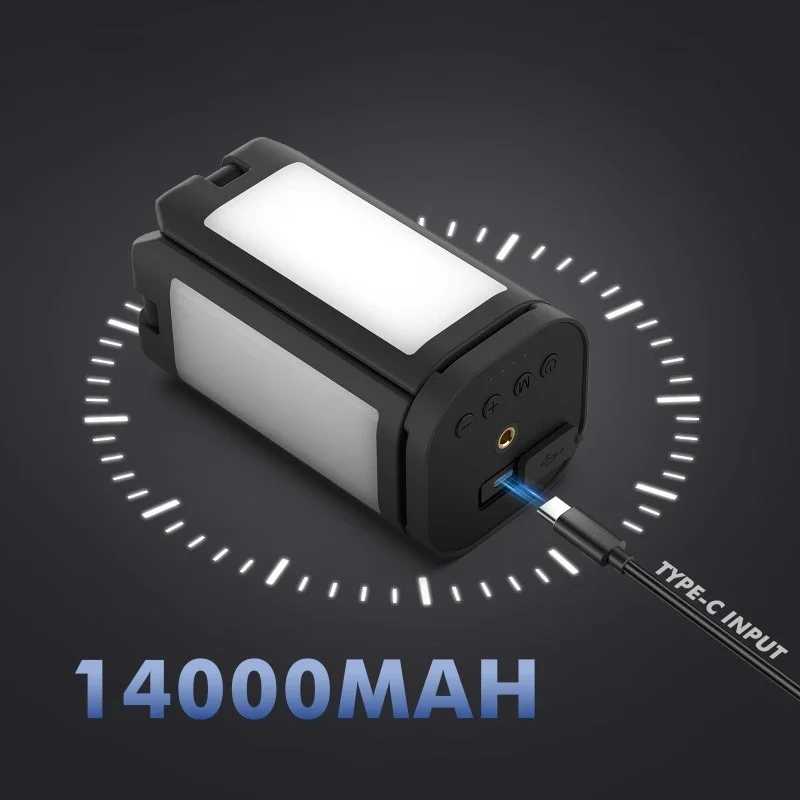 Outdoor 14000mAH four-leaf rotatable lighting camping light highlight