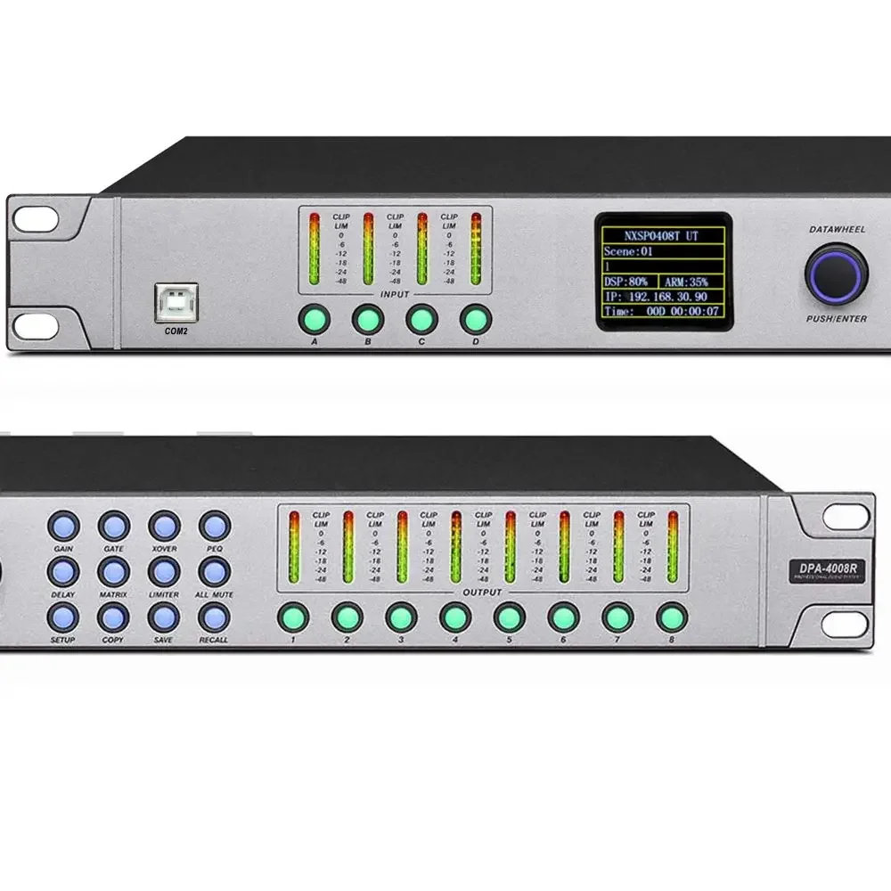 DPA0408RTS Sound Audio Processor Multi Effect Dsp Audio Processor With FIR Professional Grade Digital Audio Processor