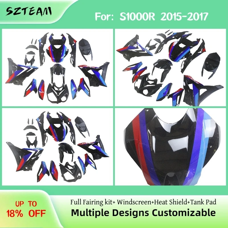 

Комплект обтекателей для мотоцикла BMW S1000R 2015 2016 2017, литье под давлением, глянцевая отделка, обтекатели для мотоцикла S1000 R 15 16 17