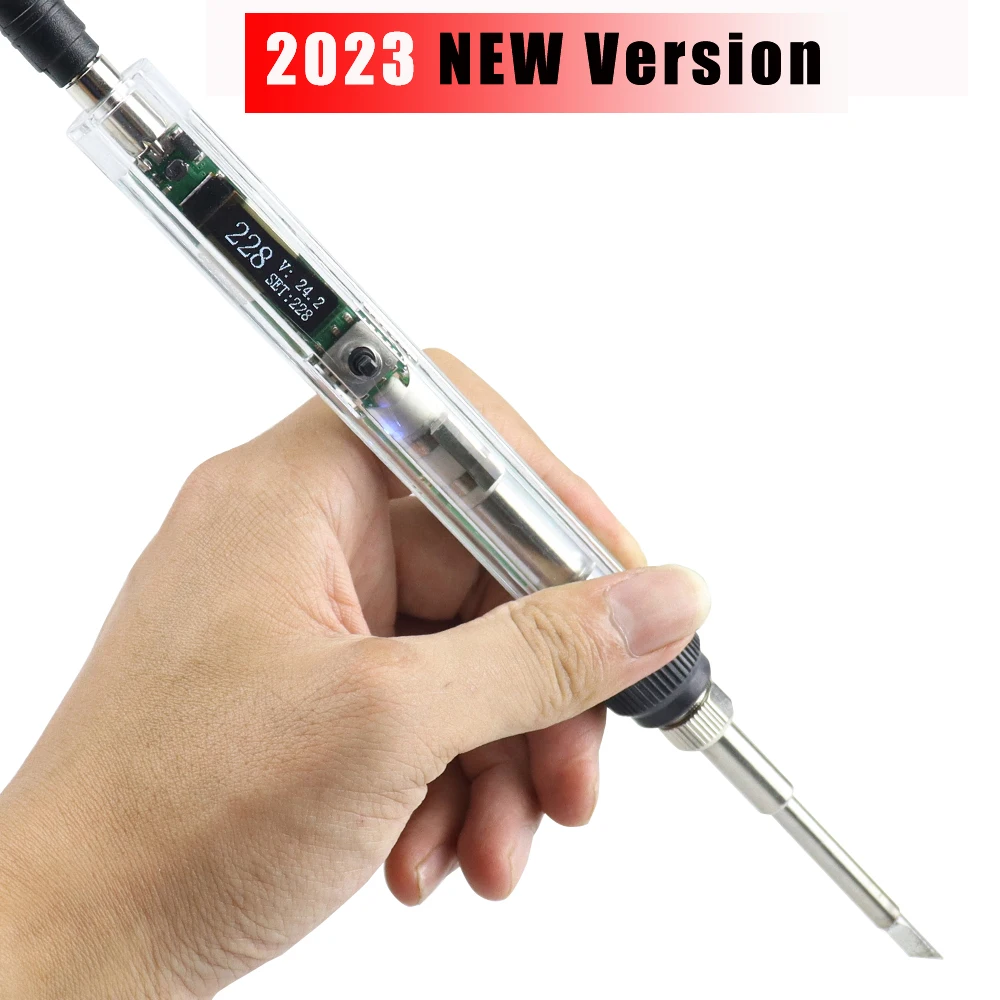 Digital OLED T12 Mini Soldering Iron DC 12-24V 72W Adjustable Temperature Electric Welding Solder Tip Station Tool