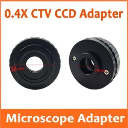 Adattatore CTV per obiettivo con attacco C 0.4X per videocamera digitale SZMT1 accessori per microscopio Stereo trinoculare connettore CCD 25.3mm 38mm