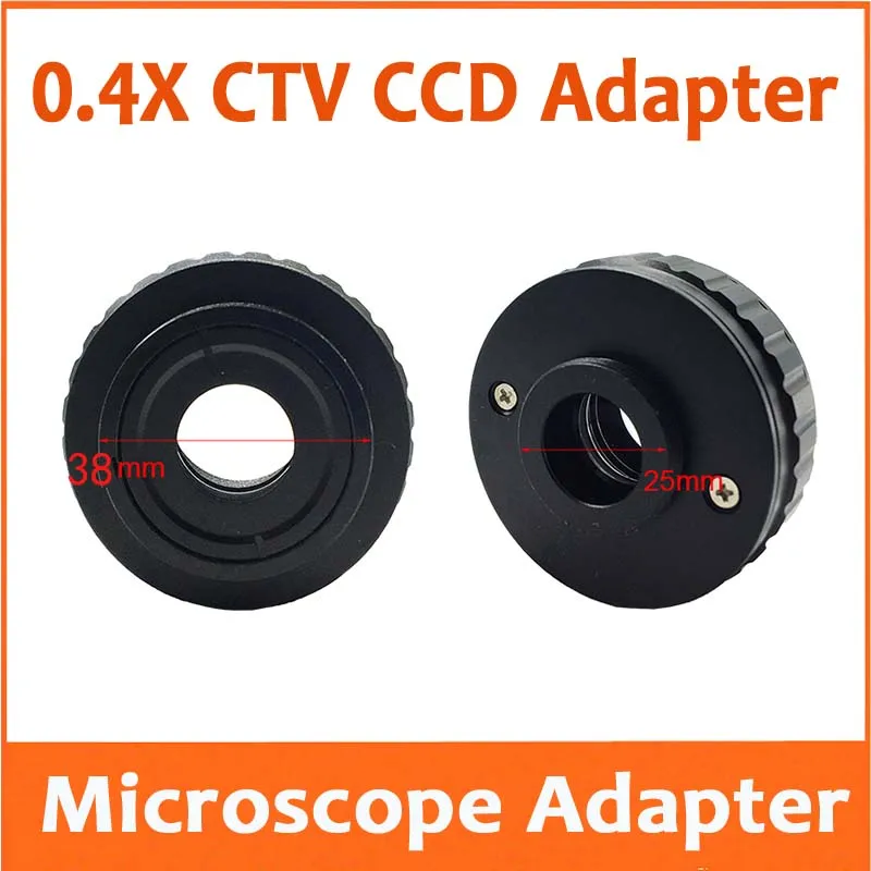 C-montagem Lente Ctv Adaptador para Szmt1 Vídeo Câmera Digital Trinocular Microscópio Estéreo Acessórios Ccd Conector 25.3 mm 38 mm 0.4x