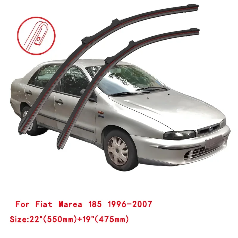 For Fiat Marea 185 Marea Weekend 1996-2007 Car Windshield Wiper Blade Front Windscreen Brushes Washer Accessories Cleaning Parts
