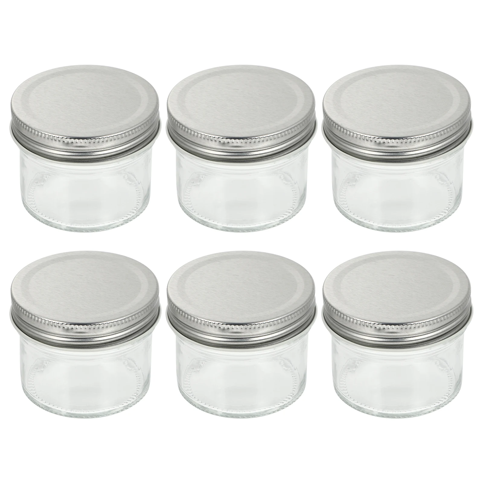 

6pcs Glass Jars Mini Size Sealing Containers Reusable EcoFriendly for Jam Honey Grain Yogurt Smooth