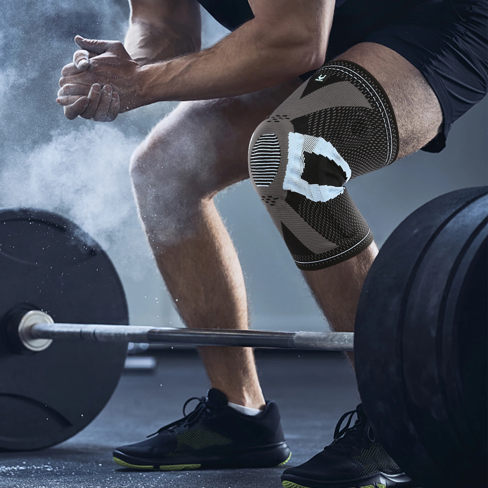 빌리코 1개 실리콘 패드 농구 무릎 보호대 슬개골 보호대 무릎 패드 관절 지지 피트니스 압박 무릎 슬리브 보호대