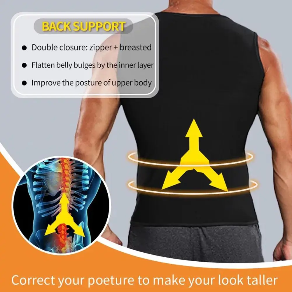 1 Pcs Sweating Fitness Tank Abdominal Fitness Sweating Tank Running Exercise Yoga Sweating Clothes PU CORSET Sweat Vest