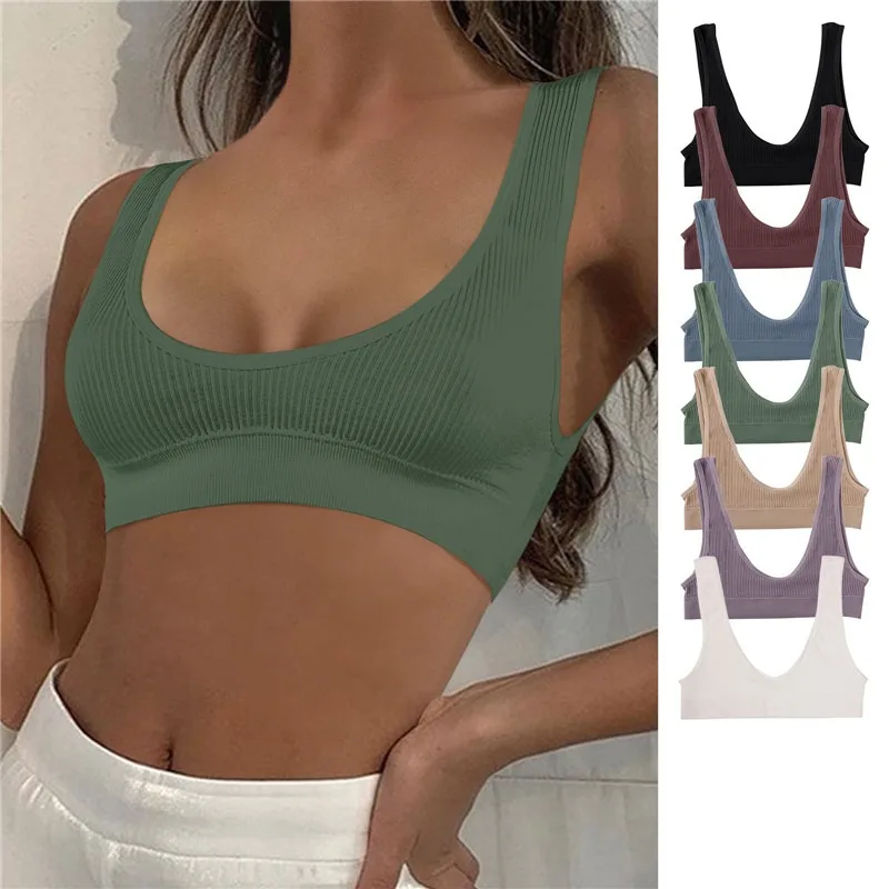 Push Up Brassiere Sports Deep-U Shape Bralette Nowire Underwear Female Comfy Sexy Lingerie Top Intimates Women Seamless Bras 1PC