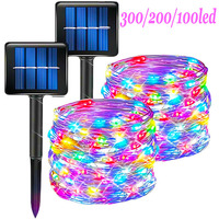 8 Modes LED Solar Light Outdoor Lamp String Lights For Holiday Christmas Party Waterproof Fairy Lights Garden Garland