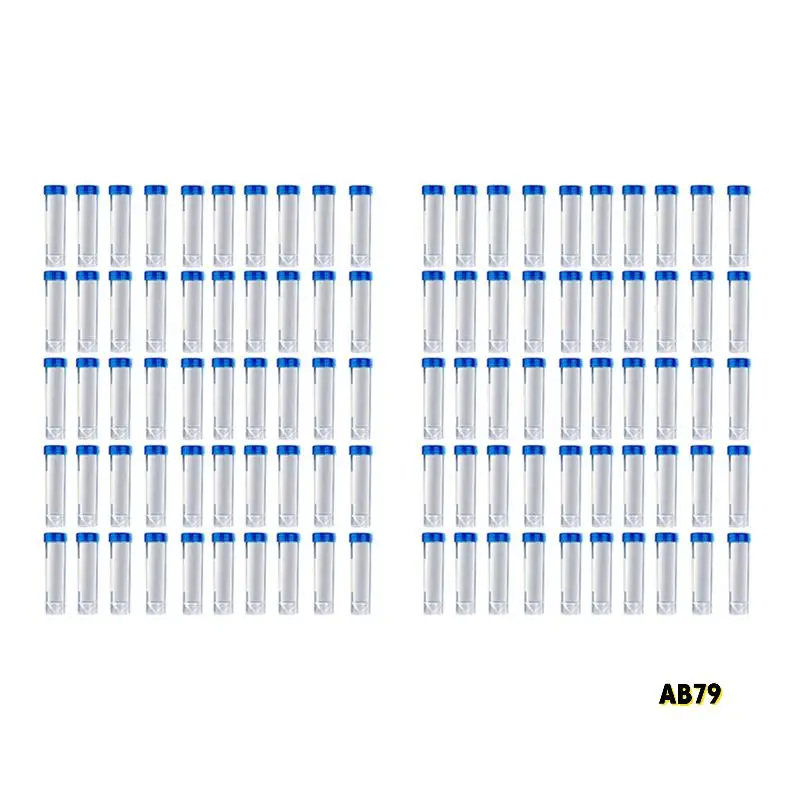 

100PCS 50Ml Graduated Centrifuge Tubes, Laboratory Cryovials, Blue Screw Cap Centrifuge Tubes For Analysis