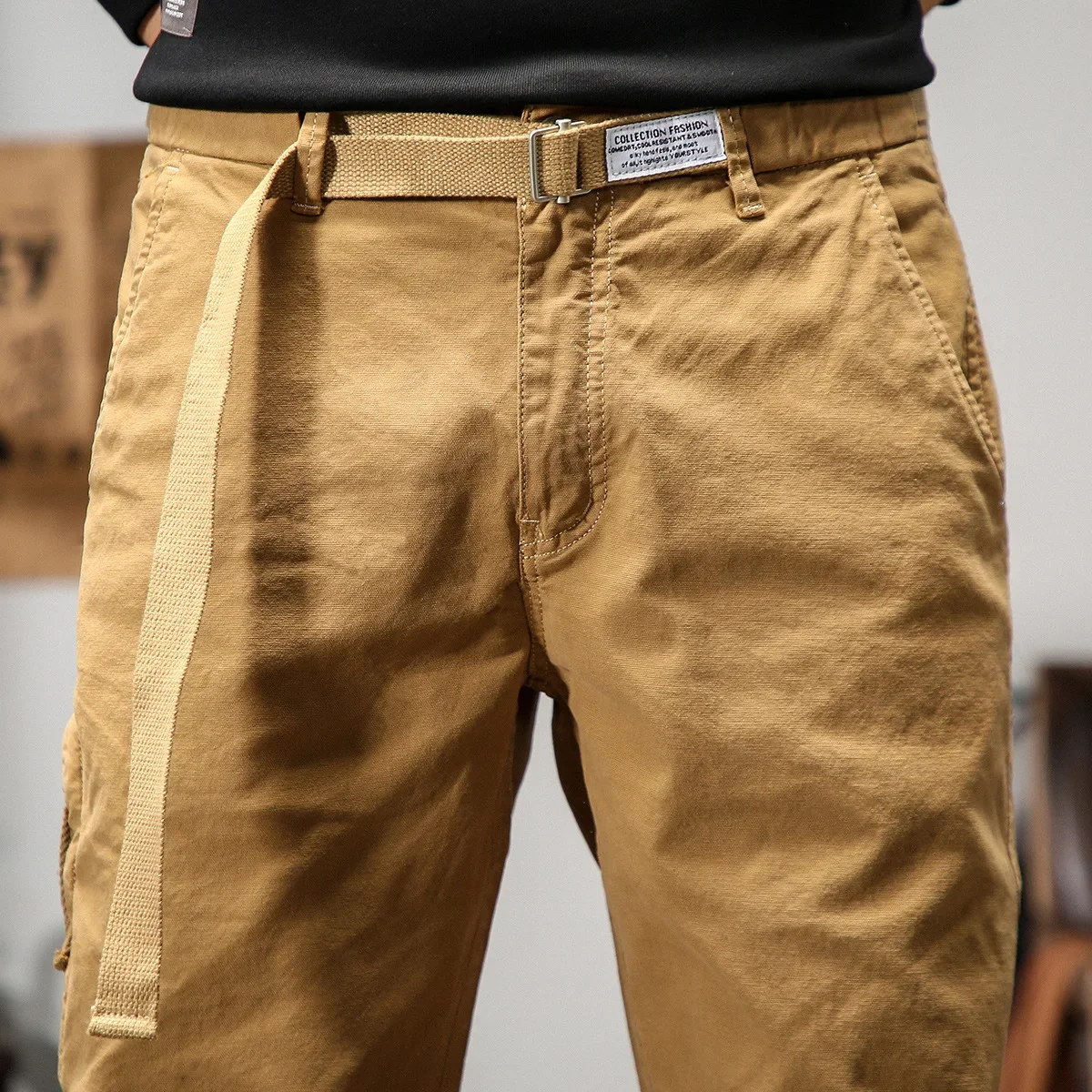 

Denim Trousers Jogging Pants Men Denim Cotton Size Zipper Black Brown Cargo Pants Winter Thick Tactical Pants Overalls Men