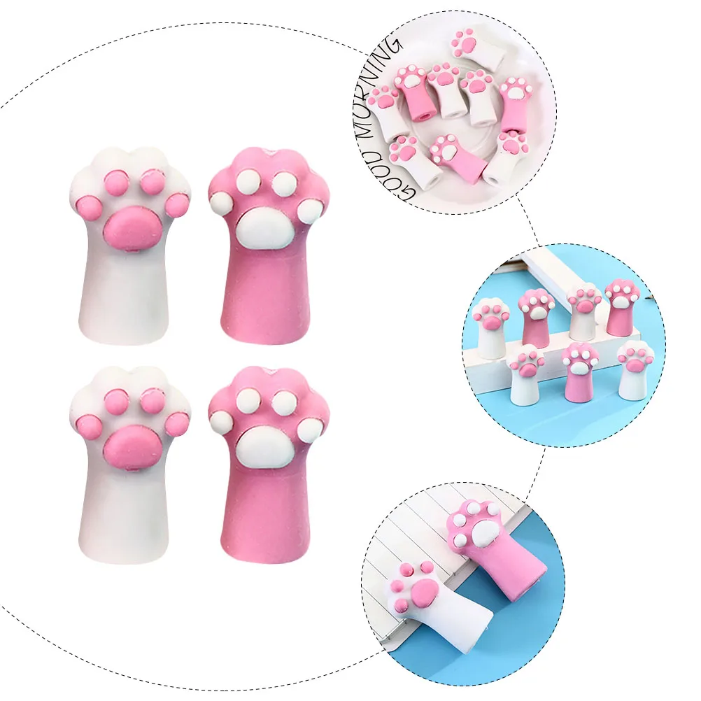 12 Pcs Cat's Paw Eraser Kid Erasers Kawaii Cute for School Kids Novelty Supplies