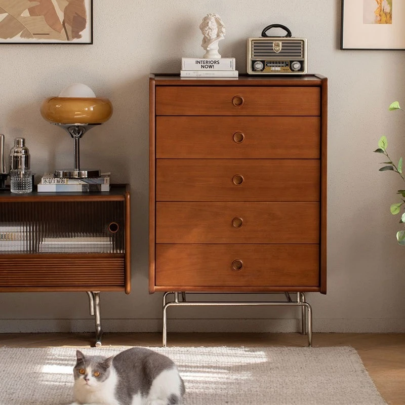 

Nordic solid wood cabinets, large-capacity storage living room in the master bedroom for home use