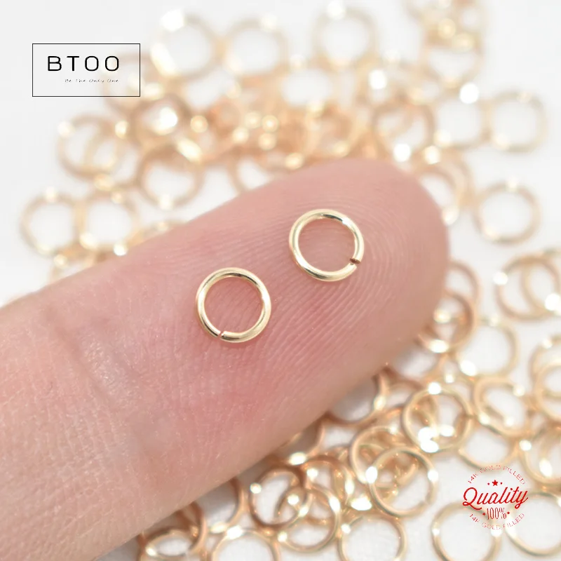 14K Gold Filled Open Jump Rings 14K Gold Split Ring For Making DIY Jewelry Findings