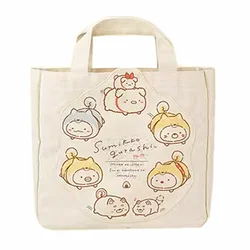 Nuovo Kawaii carino Sumikko gurashi bambini bambini borse di tela donna pranzo borse Tote Bag