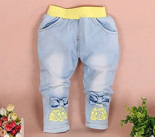 6m-4T Spring Autumn Baby Girls Denim Clothing 3pcs Sets Tops T Shirt Denim Jacket and Jeans