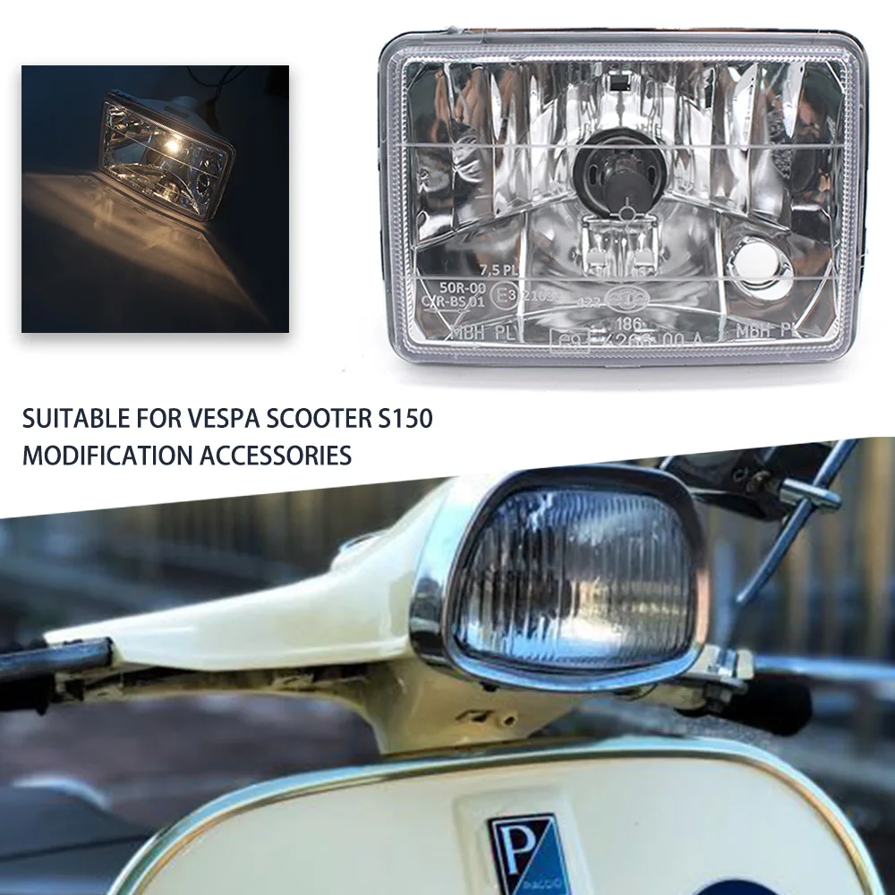 

Motorcycl Rectangle Headlight Scooter Rectangle For S150 S 150 20072017 Front Headlight Driving Lamp