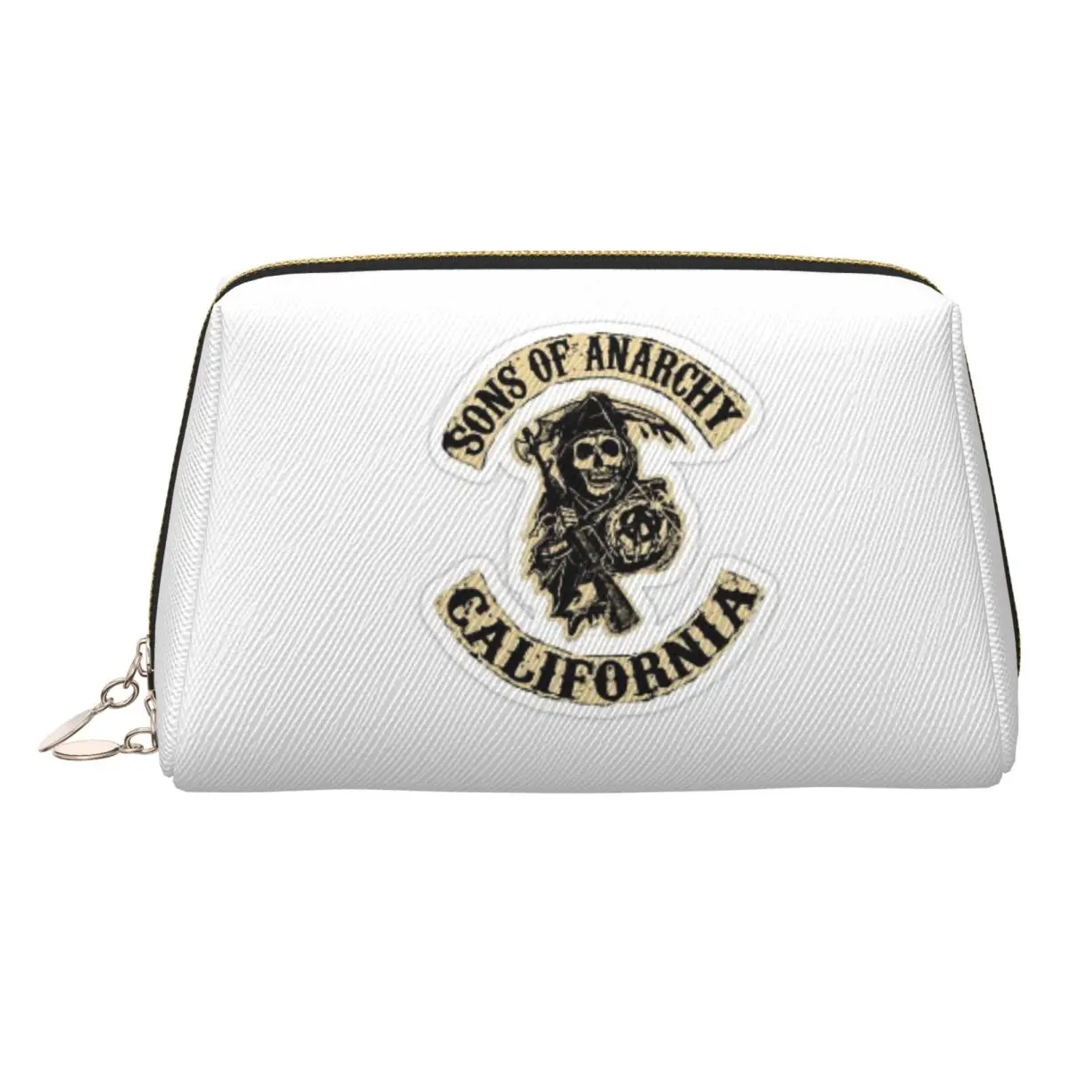Sons Of Anarchy Samcro Whiskey Women Cosmetic Bags Travel Makeup Organizer Pouch Toiletry Storage Dopp Kit Box