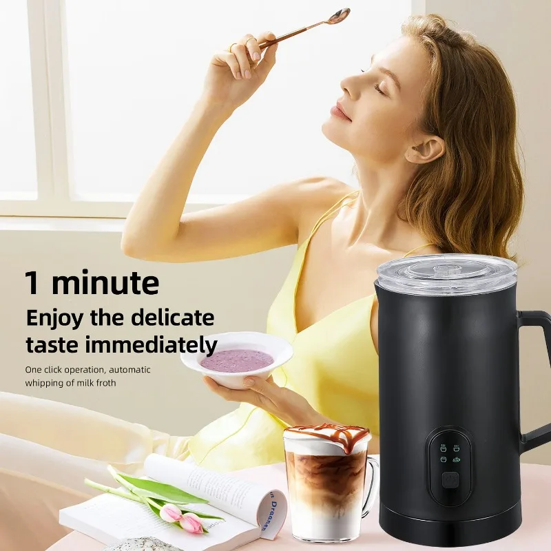 Automatic Electric Household Milk Frother, Milk Heating Foaming Maker For Coffee Drink Home Kitchen Auxiliary Appliance