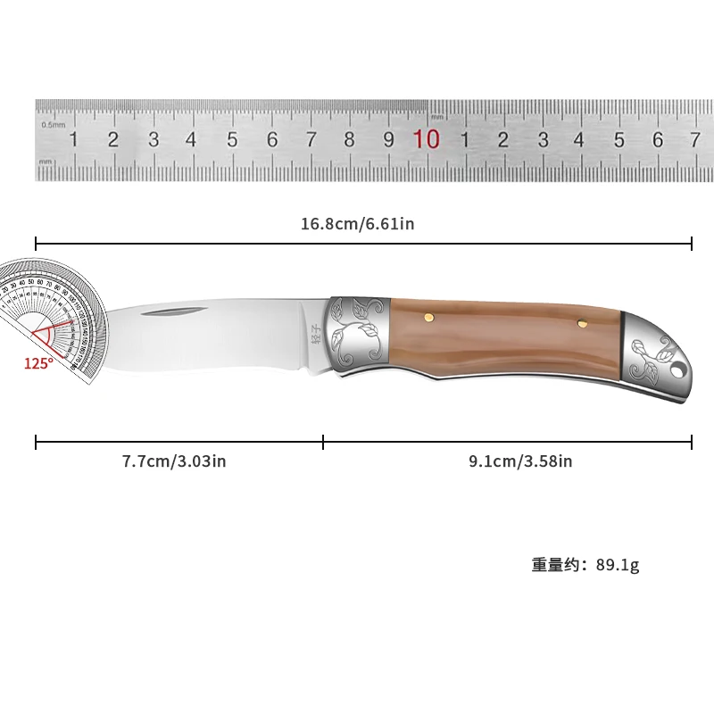 Sharp Fruit Knife, Acrylic Handle Folding Knife, Premium Household Cutting Knife, Kitchen Knife, Kitchen Utensils