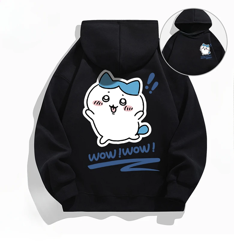 Soft and cute Hachiware Cartoon Anime periphery Boys and girls hoodies Autumn and Winter Casual children's clothing hoodie