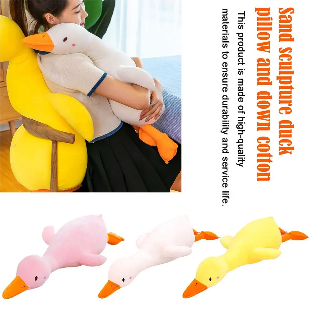 Big Goose Plush Toy Kawaii Huge Duck Pillow Stuffed Goose Birthday Gifts For Kids Sand Goose V3s3