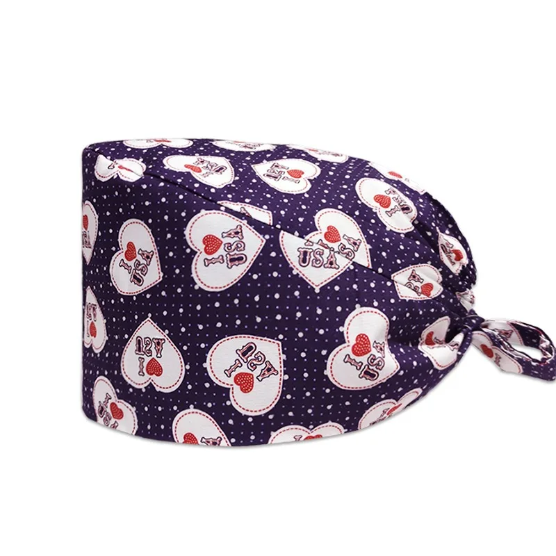 Chapeau d'infirmière en pur coton pour femmes, casquettes de travail, chapeau de dentiste, accessoires de laboratoire médical, salon de beauté, clinique