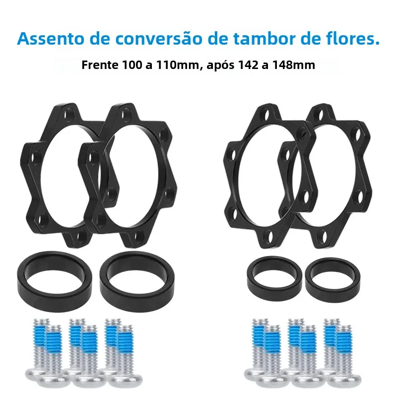 Tanke garfo dianteiro de bicicleta 15x100mm a 110mm traseiro 12x142mm a 148mm adaptador boost hub conjunto kit de conversão de liga de alumínio