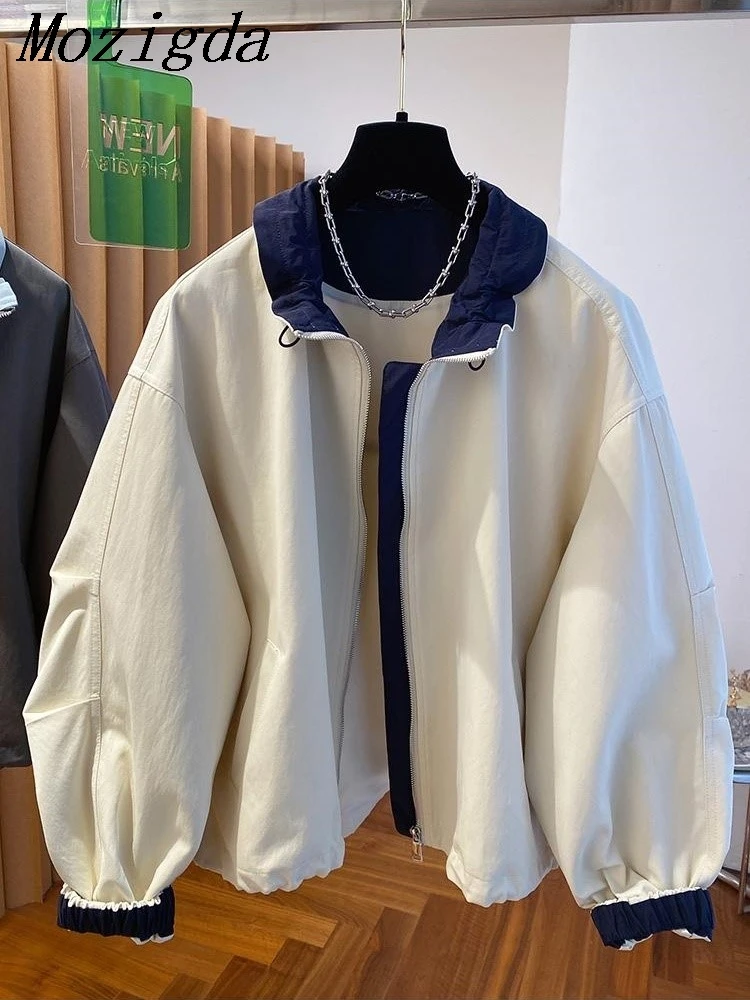 

Autumn Winter Oversize Zipper Coat Women Korean Fashion Loose Ladies Jackets Jaqueta Feminina