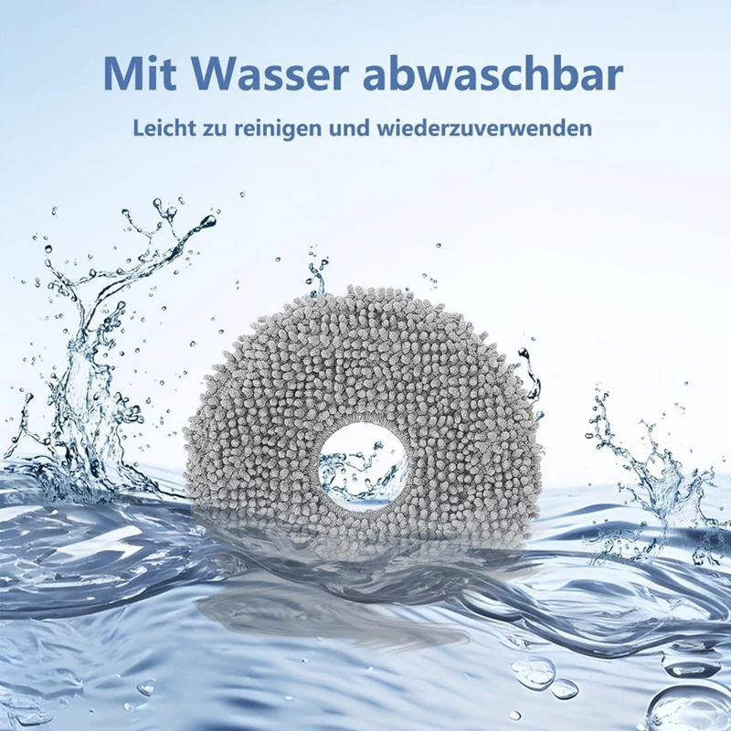 ملحقات متوافقة مع ABNO مع ممسحة لـ Roborock Q Revo/Qrevo S/Qrevo Master/Qrevo Curve/Qrevo Maxv، وسادة ممسحة قابلة للغسل