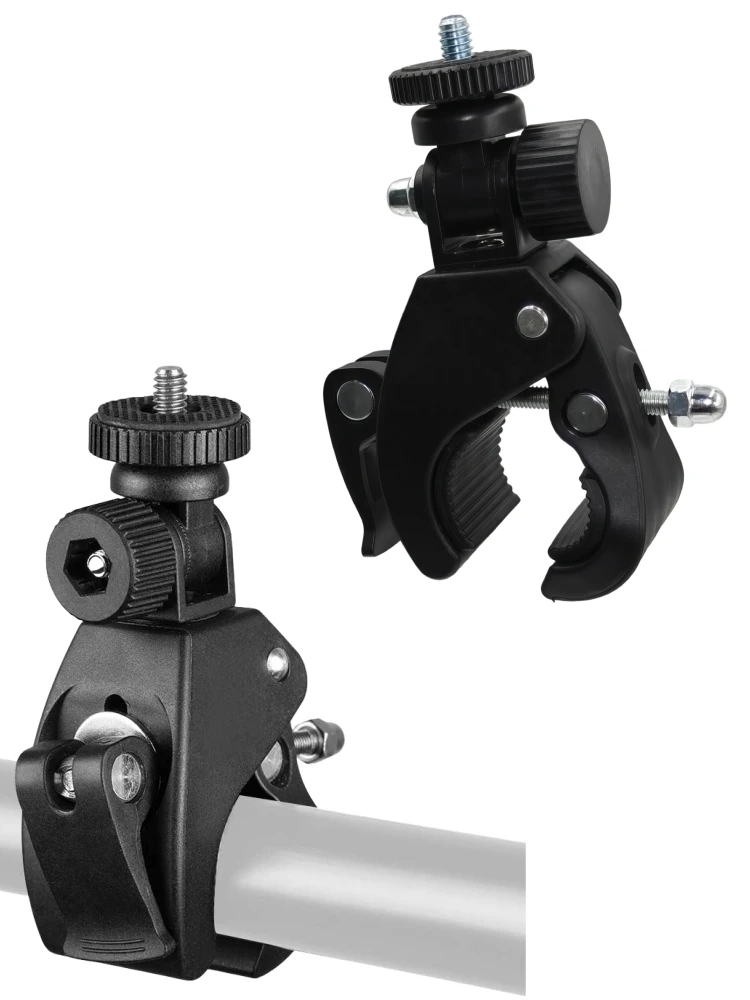 AliExpress NONE Bicycle Clamp 360 Degree Rotating 1/4 Camera DV Bike Handlebar Bracket Tripod Mount Screw Clip For GoPro Hero 13 12 11 Universal