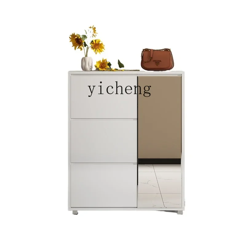 

XL Cream Style Shoe Cabinet Household Corridor Entrance Entrance Cabinet Store Locker against the wall