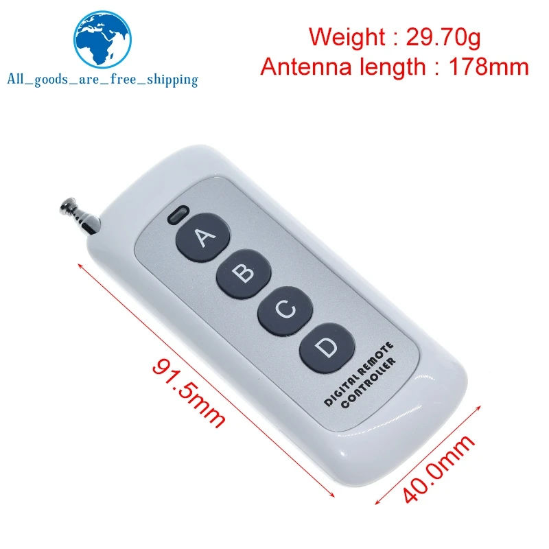 433 ميجا هرتز اللاسلكية التحكم عن بعد التبديل AC110V 220 فولت 10A 1CH وحدة التتابع استقبال ON OFF التحكم عن بعد لأضواء Led لمبة DIY بها بنفسك #5