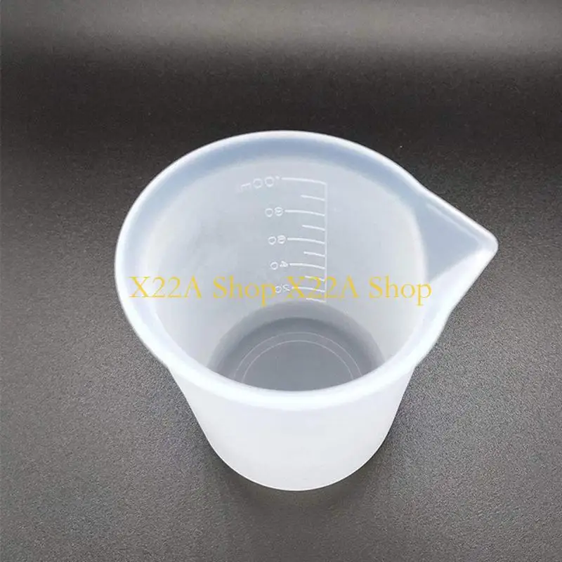 Unique 100ml Resin Cup Non-Stick Silicone Cup Silicone Measuring Cup Reusable Mixing Cup with Precise Scale for DIY Jewelry