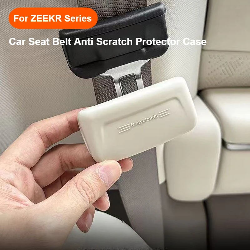 For ZEEKR 7X 007GT 007 001 009 Mix Car Seat Belt Anti Scratch Protector Case Cover Seatbelt Buckle Cover Soft Silicone Collision