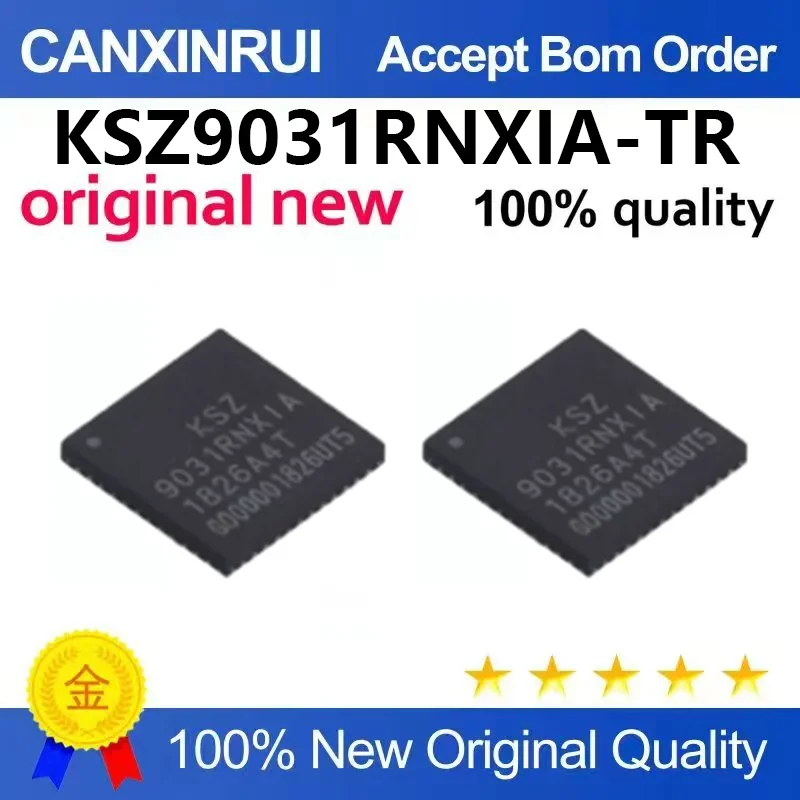 （5pcs-100pcs）Original genuine KSZ9031RNXIA-TR packaged QFN-48 Ethernet transceiver IC chip