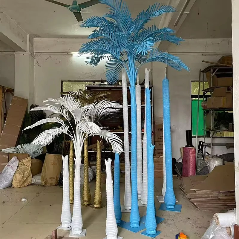 #￥Colorful Weatherproof Artificial Betel Nut Tree Lifelike Tropical Flower Eco-Friendly Indoor Decor Gardens Malls Weddings Home