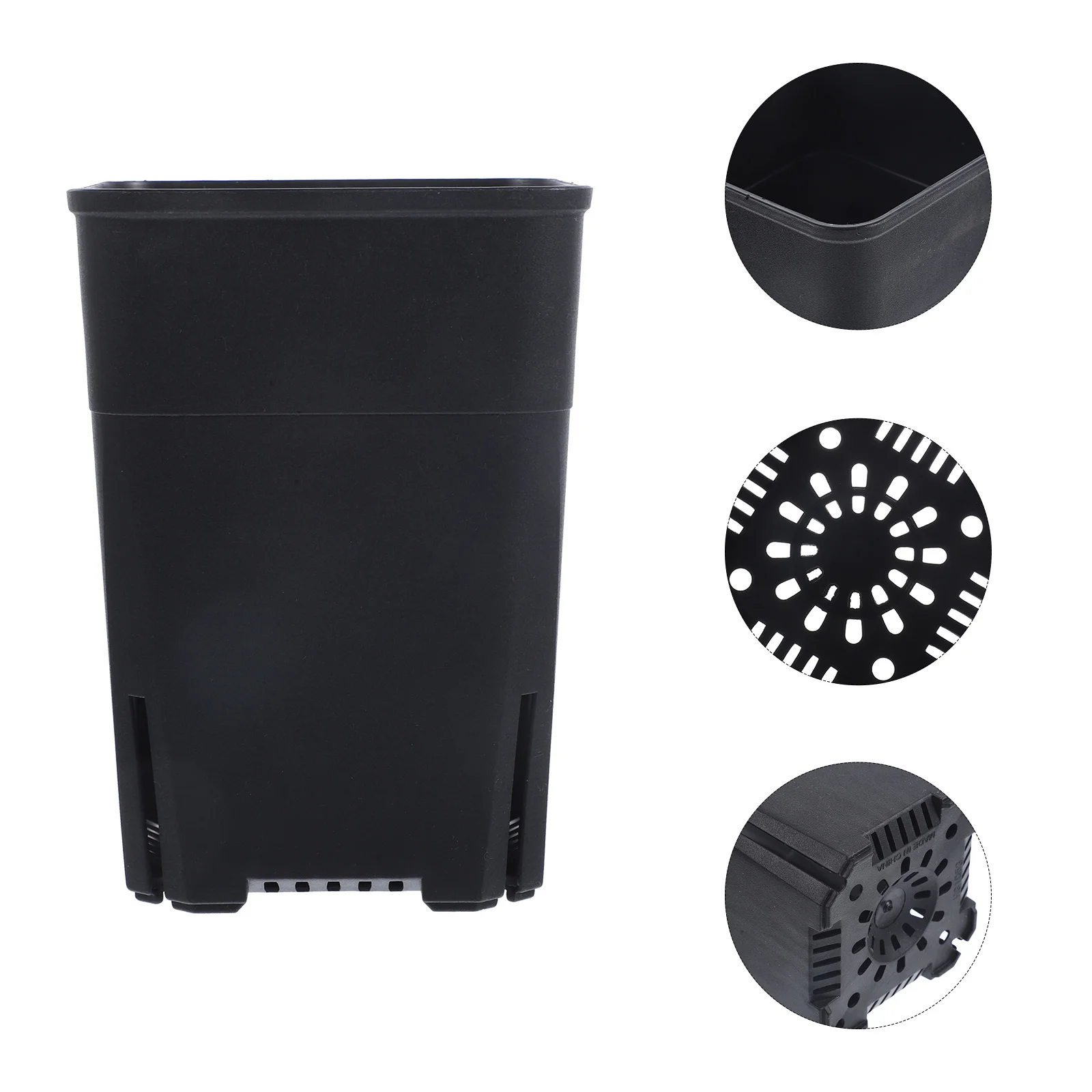 

8Pcs Premium Plastic Succulent Plant Pots Breathable Square Flowerpots for Home Garden Balcony Indoor Nursery Nursery