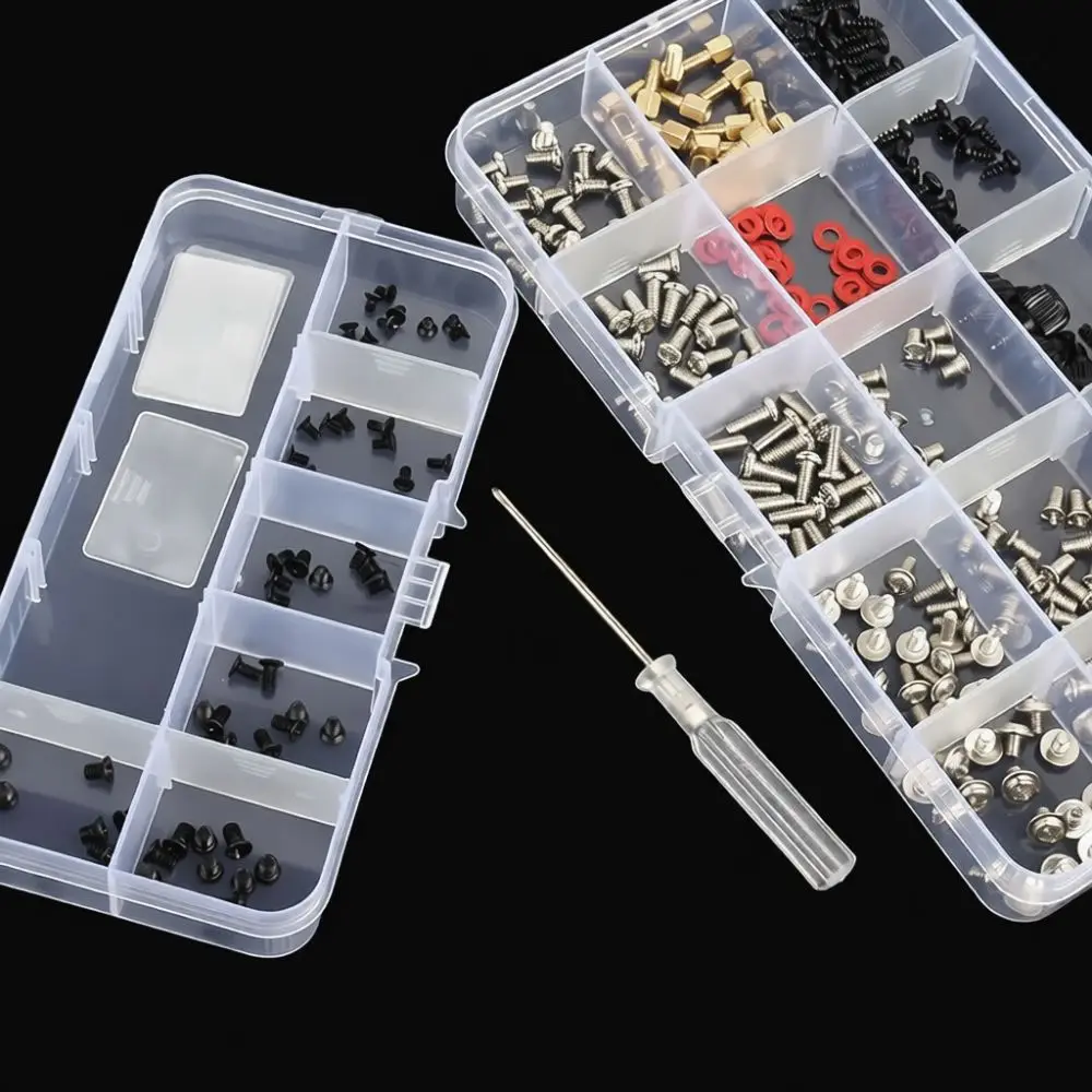 Comprehensive Laptop Screw Set For PC Computer Repair Hardware Accessories Stainless Steel Fixing Parts Portable Storage Box