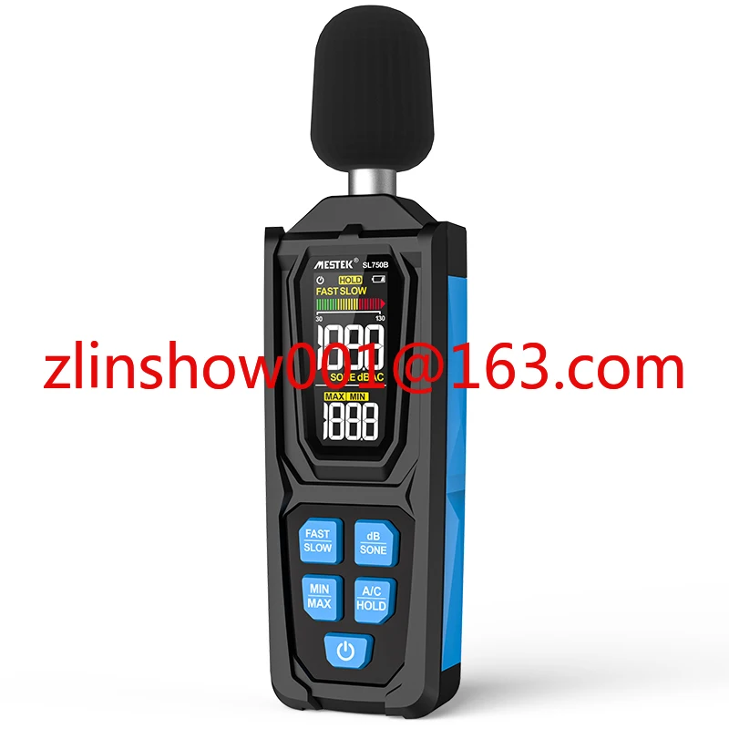 

Volume Measuring Instrument 30-130dB Test Range SL750B Digital Sound Level Meter for Environmental Noise Detection